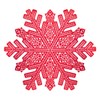 YöL Set Of 6 Red Snowflake Placemats PVC Christmas Table