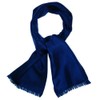 Sophisticated Silk Pashmina Neck Scarf with Silk Lining - Navy