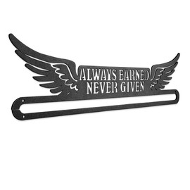 Gone For a Run | Runner's Race Medal Hanger | Always Earned Never Given Black