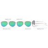 styleBREAKER Unisex Pilot Sunglasses with Polished Edge, Mirrored Polycarbonate Lenses