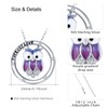 ZIPPICE Owl Necklace 925 Sterling Silver Owl Pendant Necklace Jewellery