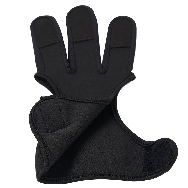 TOPARCHERY Archery Glove 3 Finger Hand Guard Gloves Shooting Hunting