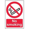 V Safety No Smoking Sign - 100x150mm, Multi, Polystyrene, Wall