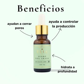 TEIA Cosméticos - Suero y aceite facial 100% natural para piel grasa