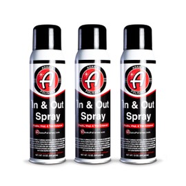 Adam's Polishes in and Out Spray, Car Detail Spray, Non-foaming, Low Gloss Coating, Deep Shine for Plastic and Trim, Good for Hard to Reach Areas, Watermelon Scent (3 Pack)