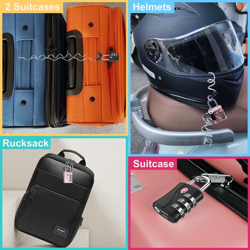 ZHEGE Suitcase Locks TSA Approved, 3 Digit Luggage Locks with
