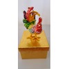 CRYSTAL FANTASY INC LC-3026 5" Fancy Rooster Metal Trinket Box