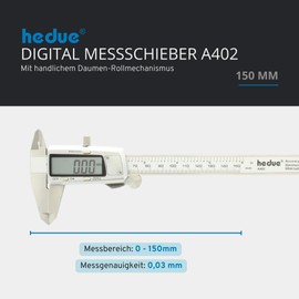hedue Digital Vernier Calliper 150 MM Stainless Steel A402