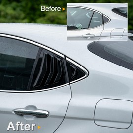 CKE for 9th Gen Camry LE SE XLE XSE Compatible with Toyota Camry 2025 Accessories Sporty Car Exterior Rear Side Window Louvers Air Vent Scoop Shades Cover Trim Blinds -Glossy Black