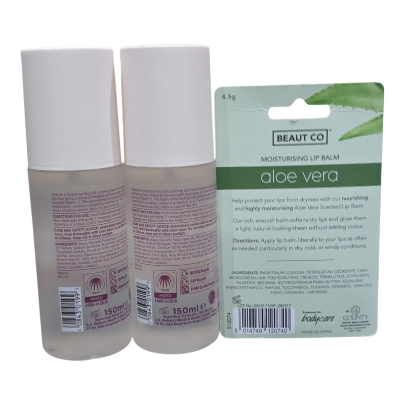 Twin Pack SuperDrug Vitamin E Skin Care Hydrating Facial Mist