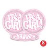 Beistle It's A Girl Plates, 9-Inch, Pink/White