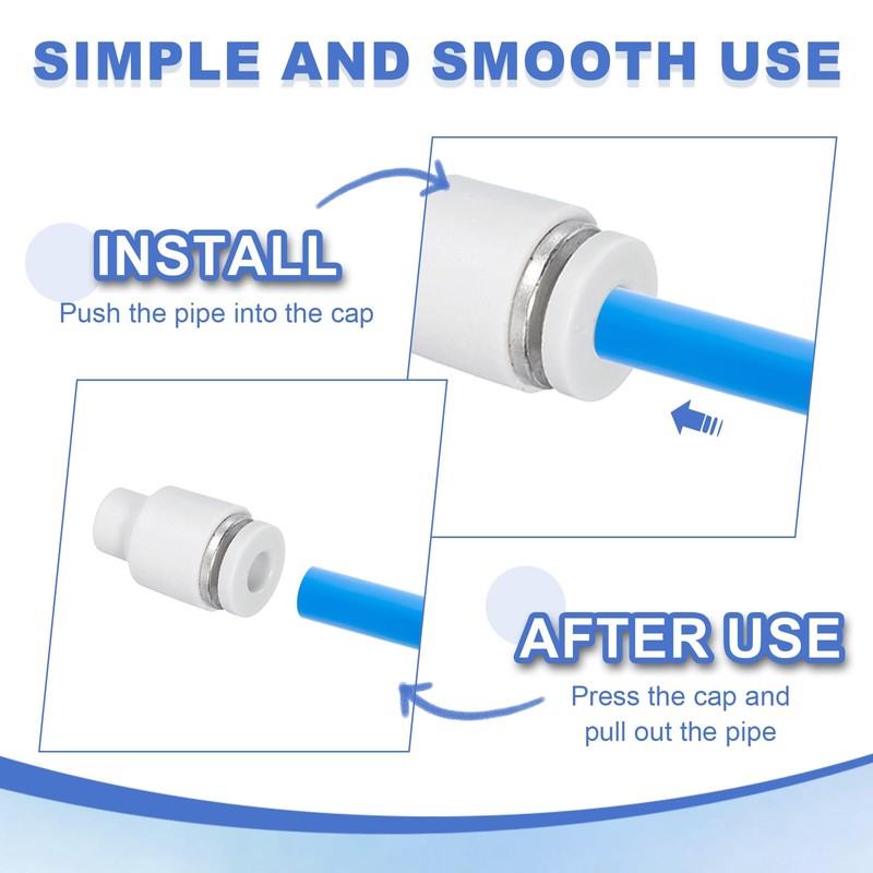 PATIKIL 6pcs Hose Quick Release Cap 14mm (5/9") Hose OD
