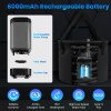 LakeForest 6000mAh Electric Shower Pump Shower Pump Rechargeable Shower Head
