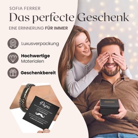 SOFIA FERRER Men's bracelet, gift brother, partner bracelets, Father's Day gift for dad, for my son, dad gifts, love gifts, Father's Day, birthday gift, Stainless Steel, No Gemstone