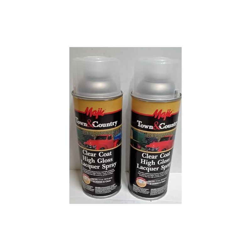 Majic 2 Cans Spray Clear Coat High Gloss Lacquer for