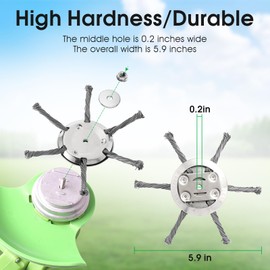 1PCS Weed Eater Blades String Trimmer Replacement Head 2025 New Steel Wire Grass Trimmer Center Hole Diameter 0.2 Inche Width 6 Inche Trimmer Head Blade