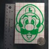 Luigi Head GREEN vinyl decal weatherproof dishwasher-saf