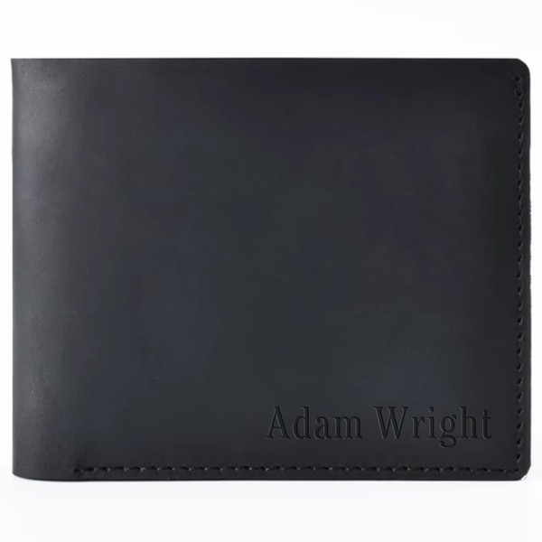 Custom Leather Wallet for Men – Personalized Engraved Bifold Wallet