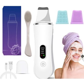 Lumbor37 Limpiador Facial Ultrasónico, Skin Scrubber Facial, Cepillos Faciales, Depurador facial de Poros para Eliminación de Espinillas y Rostro