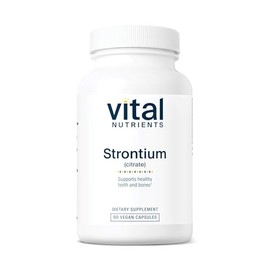 Vital Nutrients Strontium Citrate 227 Soporta Dientes Huesos Saludables Cápsulas Vegetarianas Por Botella