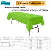 PartiPallete 3-Pack Premium Plastic Light Lime Green Tablecloth Disposable 54"
