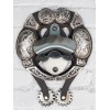Rustic Western Cowboy Boot Spur With Silver Longhorn Conchos Wall