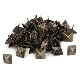 50pcs Bronze 14x20mm Metal Square Head Nail Upholstery Tack Decorative Nail Furniture Square Rivet
