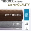 Popkozzi Brown Waffle Weave Shower Curtain: Taupe Heavy Duty Textured