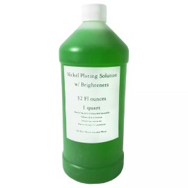 Bright Nickel Plating Solution 1 Quart with Anode, Electroplating