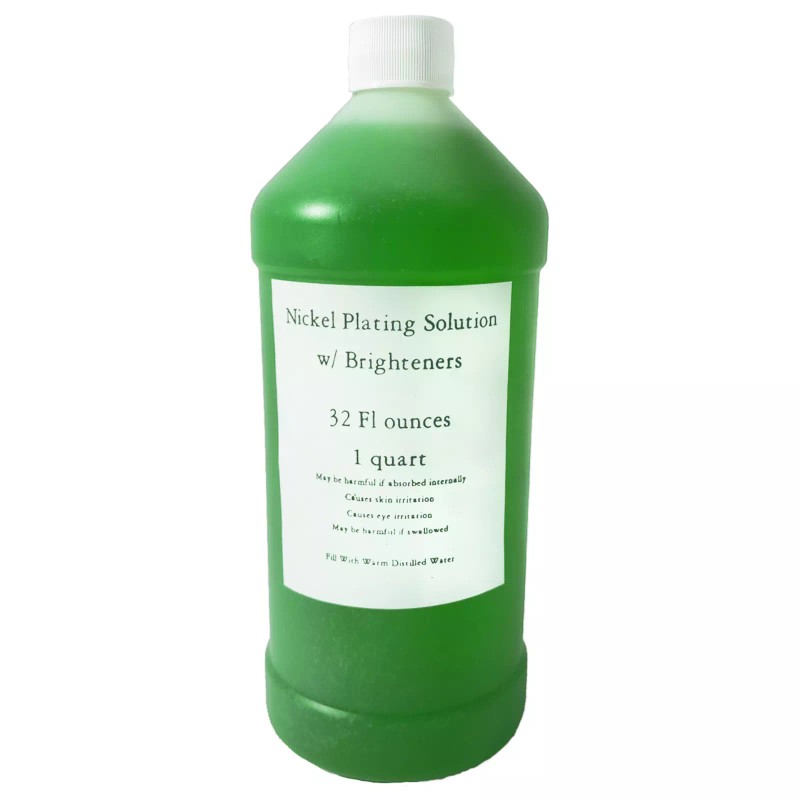 Bright Nickel Plating Solution 1 Quart with Anode, Electroplating