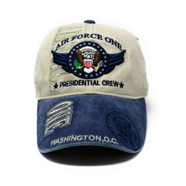 Air Force One Presidential Crew Hat Washington DC Baseball Cap Khaki Denim