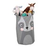 Relaxdays Childrens Storage Basket, Raccoon Design, Foldable, H 55 x