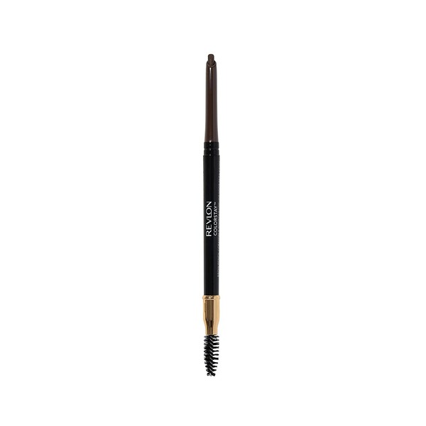 Revlon ColorStay Eyebrow Pencil with Spoolie Brush, Waterproof, Longwearing, Angled Tip Applicator for Perfect Brows, Dark Brown (220)