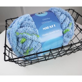 MSD&FT 4 Skeins Chunky Chenille Yarn Blanket Yarn (202408)