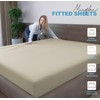ACRALI HOME Double Fitted Sheet 40cm/16in Deep Fitted Sheets Double