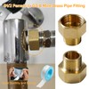 Lyeteung 2 PCS G1/2 Female to G3/8 Male Brass Thread