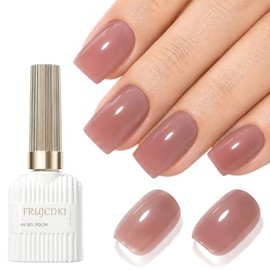 Esmalte Gel para Uñas UV LED, Soak Off Translúcido Nude 15ml (026, 1pcs)