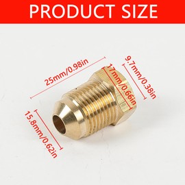 XMYCYuChen 2Pcs Hexagonal Flared Male Threaded Pipe Fitting Joints Brass Pipe Fittings Adapter connectors Suitable for Natural Gas air Conditioning Refrigeration Pipes Water Pipes etc