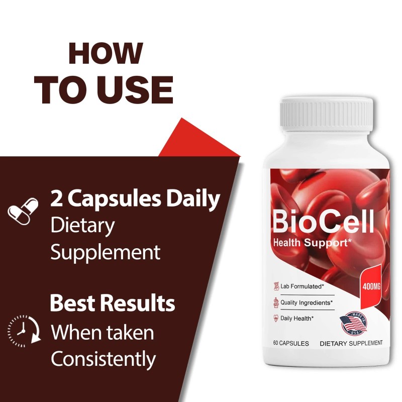 (2 Pack) BioCell Blood Health Support Bio Cell Glycogen Vitamin