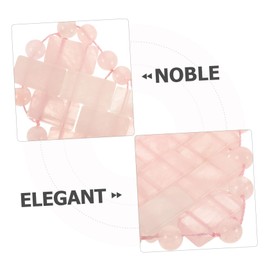 Baluue 1 Pair Jade Eye Mask Ice Eye Mask Under Eye Patches Travel Sleeping Mask Puffy Eyes Mask Stone Eye Mask Mask Cooling Eye Mask Beaded Eye Mask Crystal Stone Pink