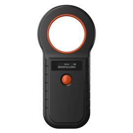 Animal Microchip Pet Tag Scanner ID Reader RFID EMID Animal Handheld Reader BT+USB+2.4G Connect 128 Informations Storage Function OLED Screen 134.2kHz Standard FDX-B ISO11784/ISO11785 Dog Cat Chip Verification Reader
