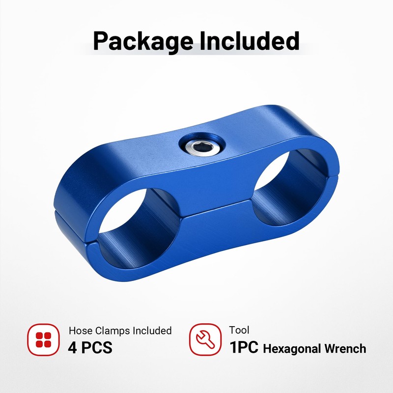 EVIL ENERGY Hose Separator Clamp, Fuel Line Mounting Clamp Aluminum