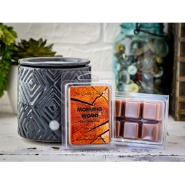 Morning Wood - Funny -Sandalwood Scented Wax Melt - 2 Ounces - 6 Cubes - 1 Pack