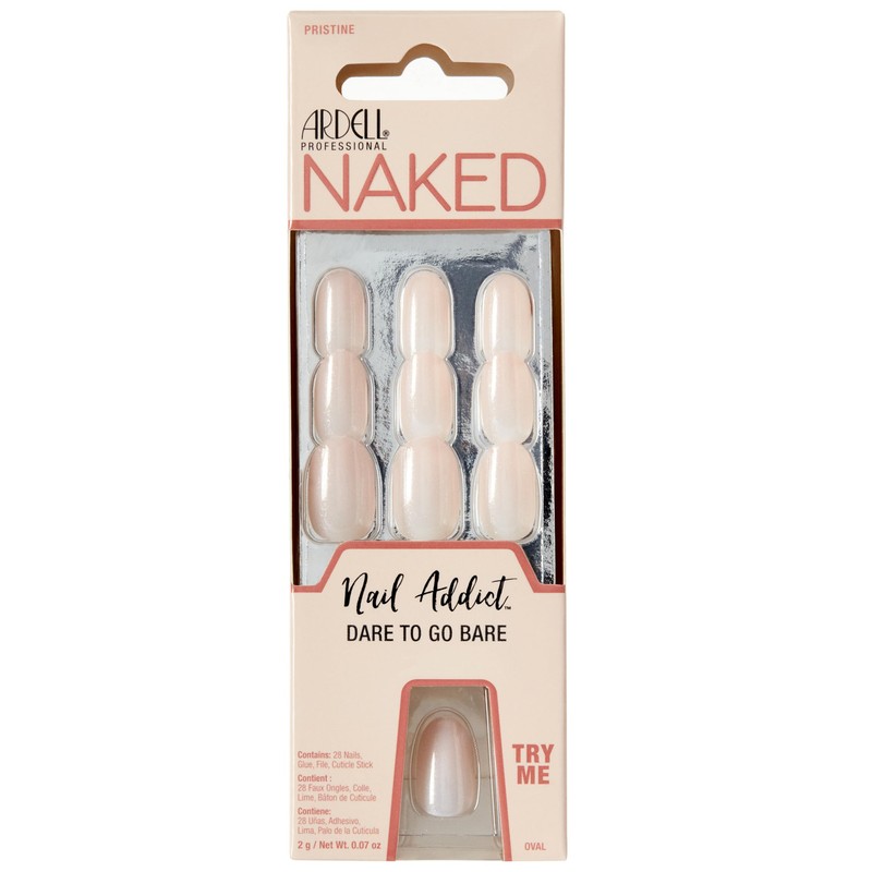 Ardell Uñas Postizas Addict Pristine Naked Fácil de Aplicar Reutilizables