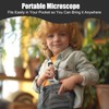 50x-300x Mini Pocket Microscope for Kids, Portable Kids Microscope with