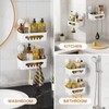 LEVERLOC Shower Caddy Suction Cup 2 Pack, Shower Organizer Removable