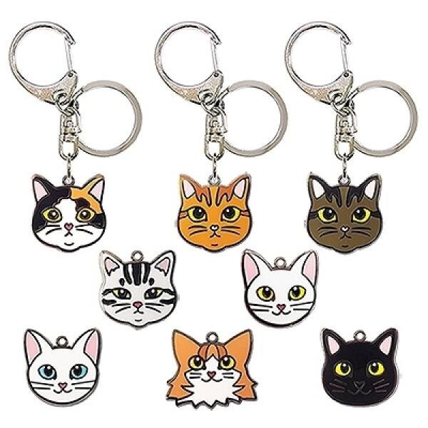 Art box/logo mark face cat key ring (key chain) Season