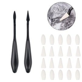 Ideen mit Herz Spatula with Sponge Applicator | DIY Tool | for Wiping Effects and Shading | Pointed & Oval | Includes Applicators | 22 Pieces