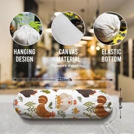 Chicken Animal Plastic Bag Holder, Funny Chickens Grocery Bags Storage Organizer, Reusable Shopping Bags Dispenser for Kitchens Pantry, Farmhouse Kitchen Decor Gifts, Kitchen Pattern Garbage Bag 46