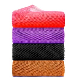 4 Pcs African Net Sponge,African Wash Net,African Exfoliating Net,African Shower Cloth for Men & Women Clean Exfoliating Skin Smoother Daily Use(30 * 80cm-Red,Purple,Orange,Gray)